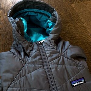 Patagonia Women's Nano Puff Zip Up Hoody Primaloft Jacket Size XS in Gray